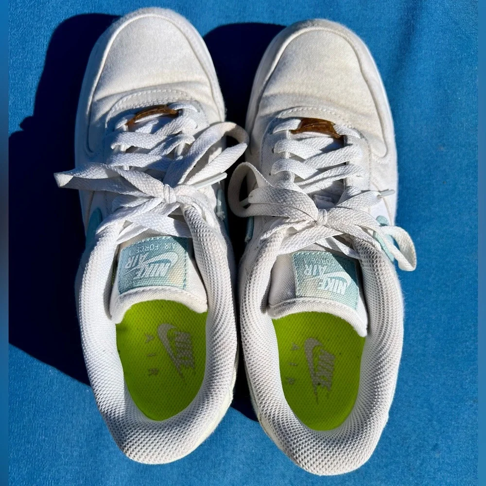 Nike Air Force 1 “Fig. 1 Indigo” Canvas Sneakers CZ0269-100 - Picture 8 of 13